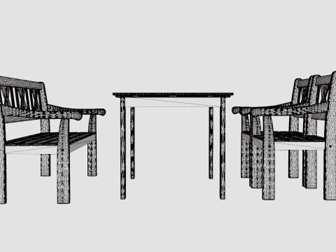 Lacko Dining Set 3D Model
