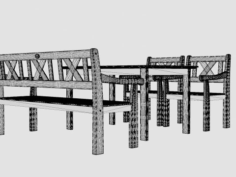 Lacko Dining Set 3D Model