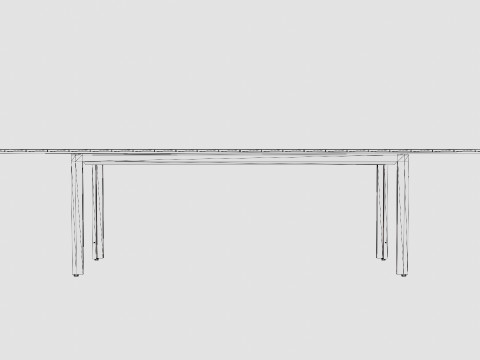 Lima extended rectangle table 3D Модель