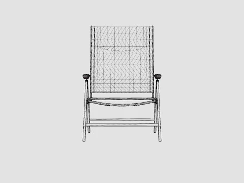 Lima position chair with foam on headrest 3D Model