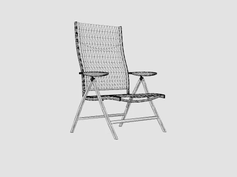 Lima position chair with foam on headrest 3D Model