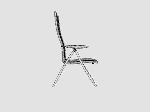 Lima position chair with foam on headrest 3D Model