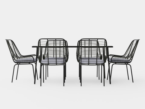 Livorno Dining Set 3D मॉडल