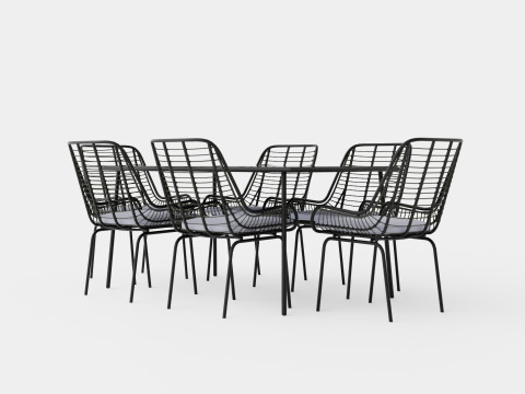 Livorno Dining Set 3D Модель