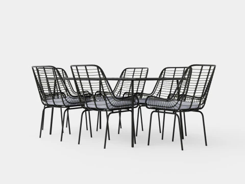 Livorno Dining Set 3D Model