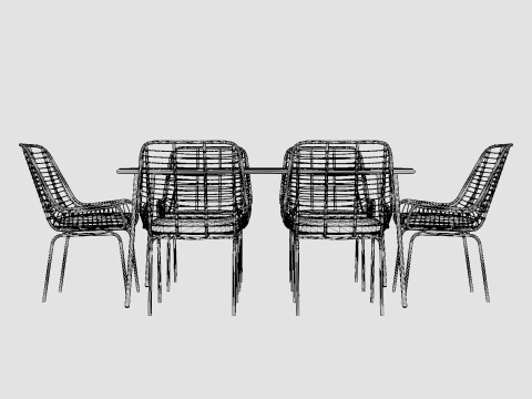 Livorno Dining Set 3D Модель