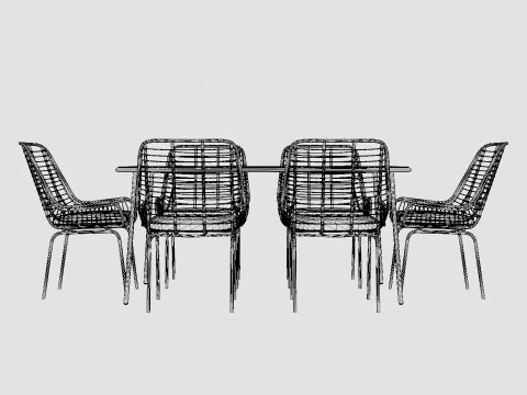 Livorno Dining Set 3D Model