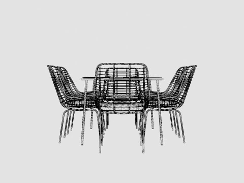 Livorno Dining Set 3D Model