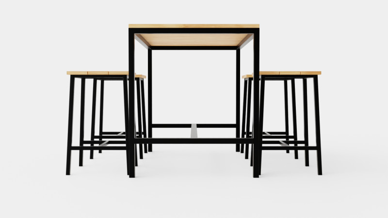 Lorca Nonwood Cafe Set 3Dモデル .c4d .max .obj .3ds .fbx .stl .blend
