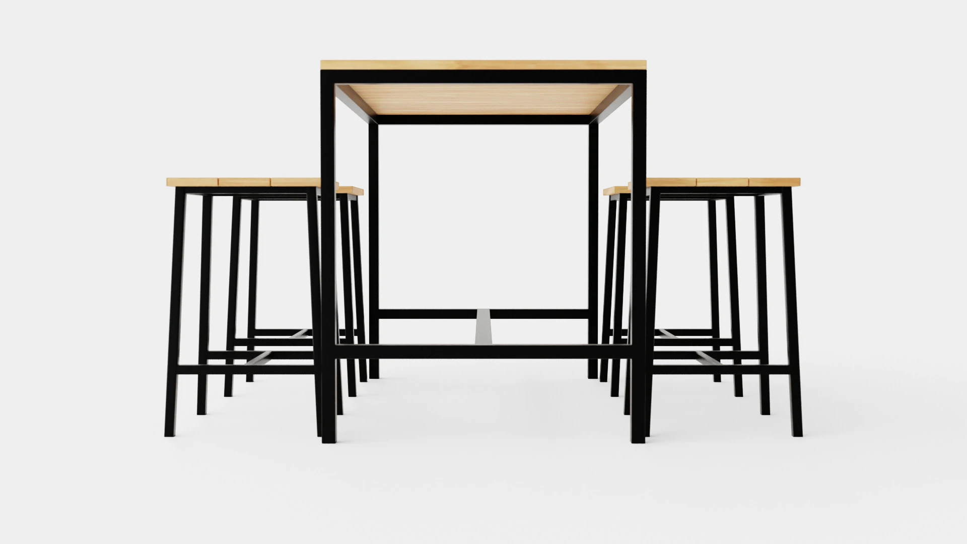 Lorca Nonwood Cafe Set 3D Model .c4d .max .obj .3ds .fbx .stl .blend 