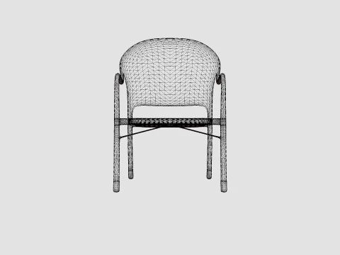 Lotus Cafe Chair 3D Model