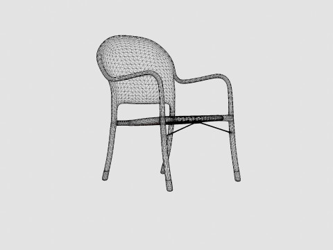 Lotus Cafe Chair Modelo 3D