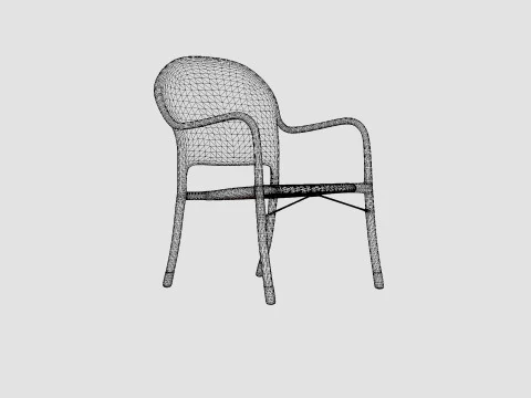 Lotus Cafe Chair 3D Model