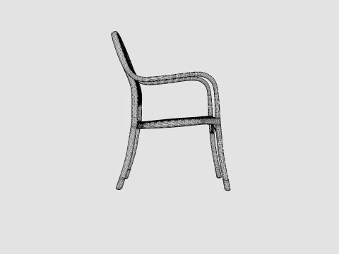 Lotus Cafe Chair 3D Model