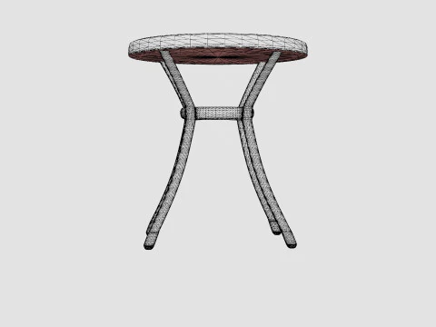 Lotus Cafe Table 3D Model