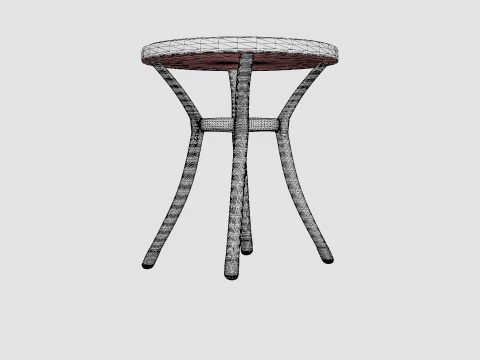 Lotus Cafe Table 3D Model