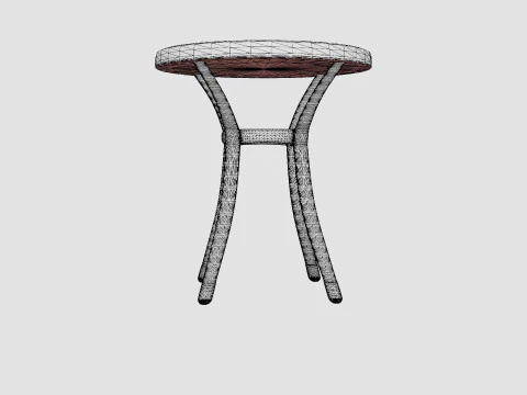 Lotus Cafe Table 3D Model