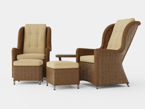 Lotus Lounge Duo Set 3D Модель