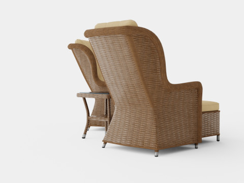 Lotus Lounge Duo Set 3D Модель