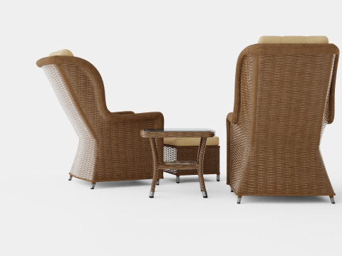 Lotus Lounge Duo Set 3D Модель
