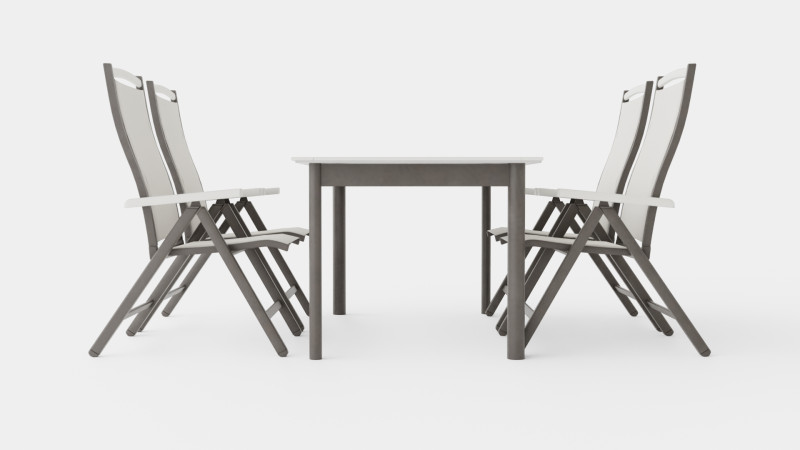 Lyon Dining Set 3D Model .c4d .max .obj .3ds .fbx .stl .blend 