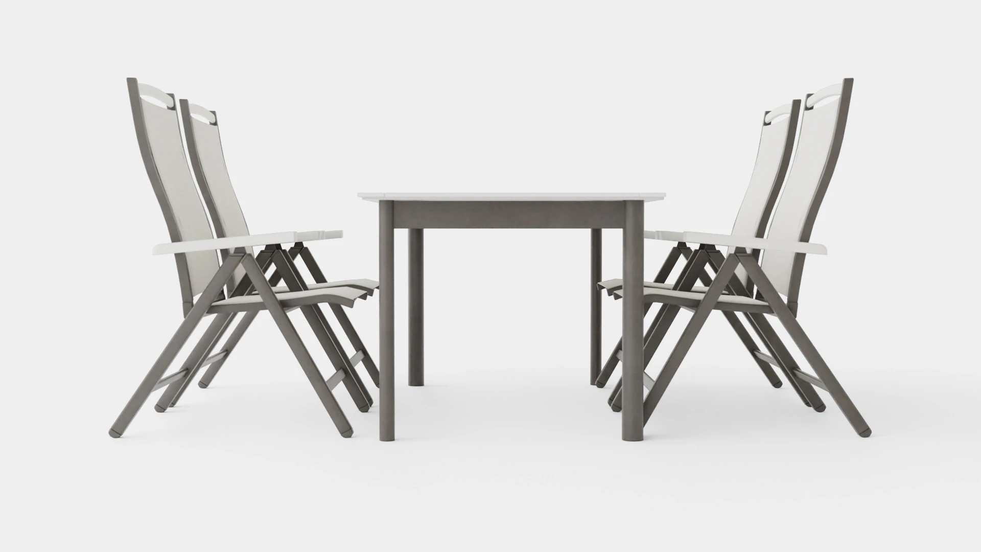 Lyon Dining Set 3D Model .c4d .max .obj .3ds .fbx .stl .blend