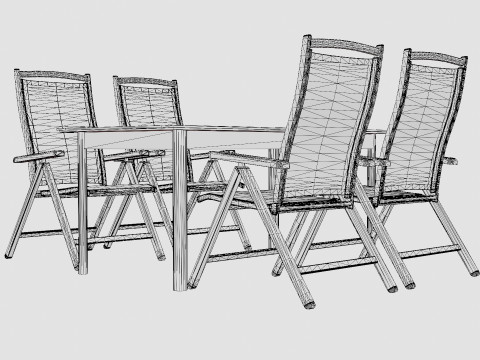 Lyon Dining Set 3D Model