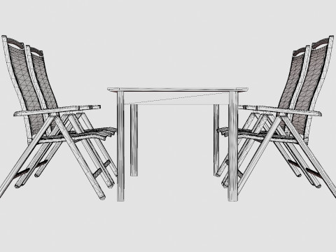 Lyon Dining Set 3D Model