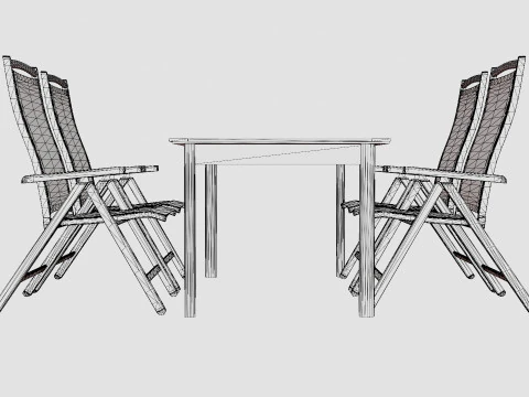 Lyon Dining Set 3D Model