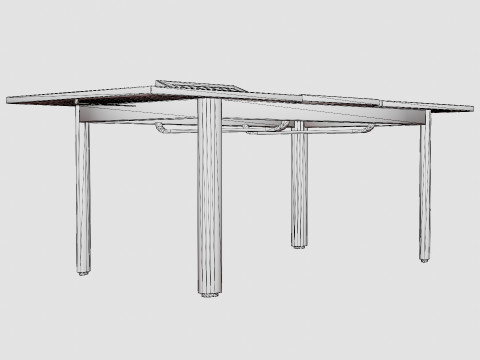 Lyon Dining Table Modello 3D