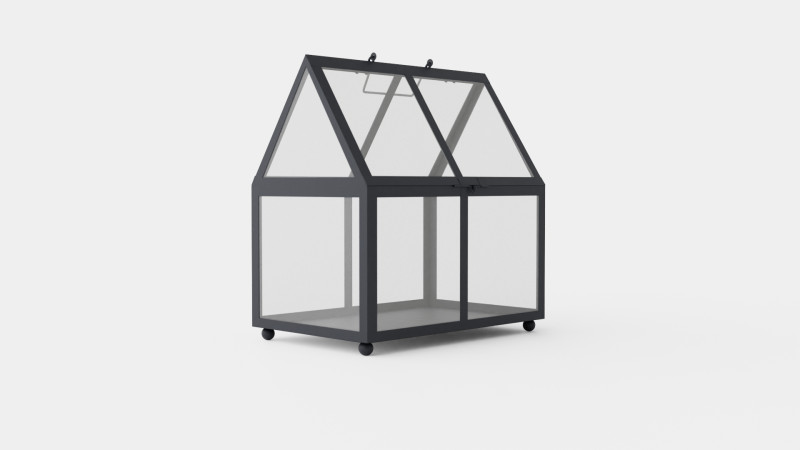 MINI METAL GREENHOUSE 3D Model .c4d .max .obj .3ds .fbx .stl .blend 