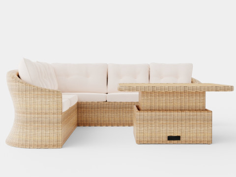 Martinique Corner Sofa Set 3D 모델