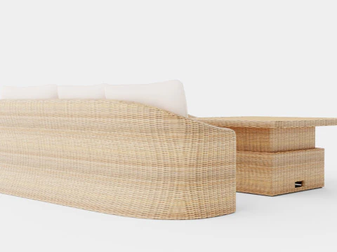 Martinique Corner Sofa Set 3D Model