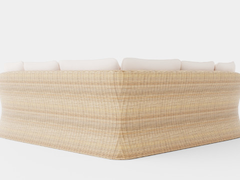 Martinique Corner Sofa Set 3D 模型