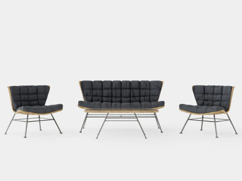 Zestaw wypoczynkowy Melbourne Model 3D