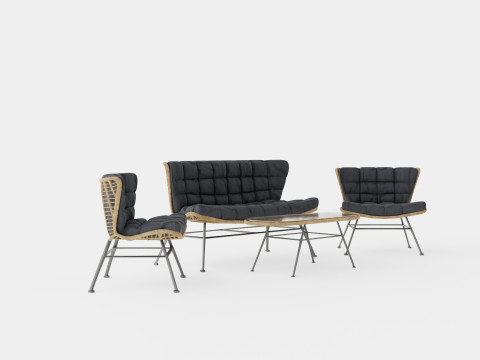 Melbourne Lounge Set 3D Model