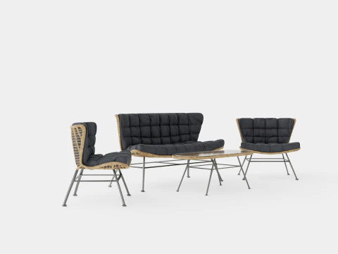 Melbourne Lounge Set 3D Model