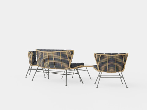 Melbourne Lounge Set 3D Model
