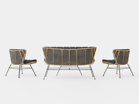 Melbourne Lounge Set 3D Model