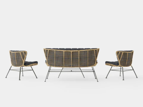 Melbourne Lounge Set 3D Model