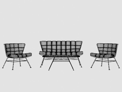 Melbourne Lounge Set 3D Model