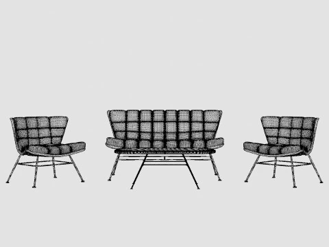 Melbourne Lounge Set 3D Model