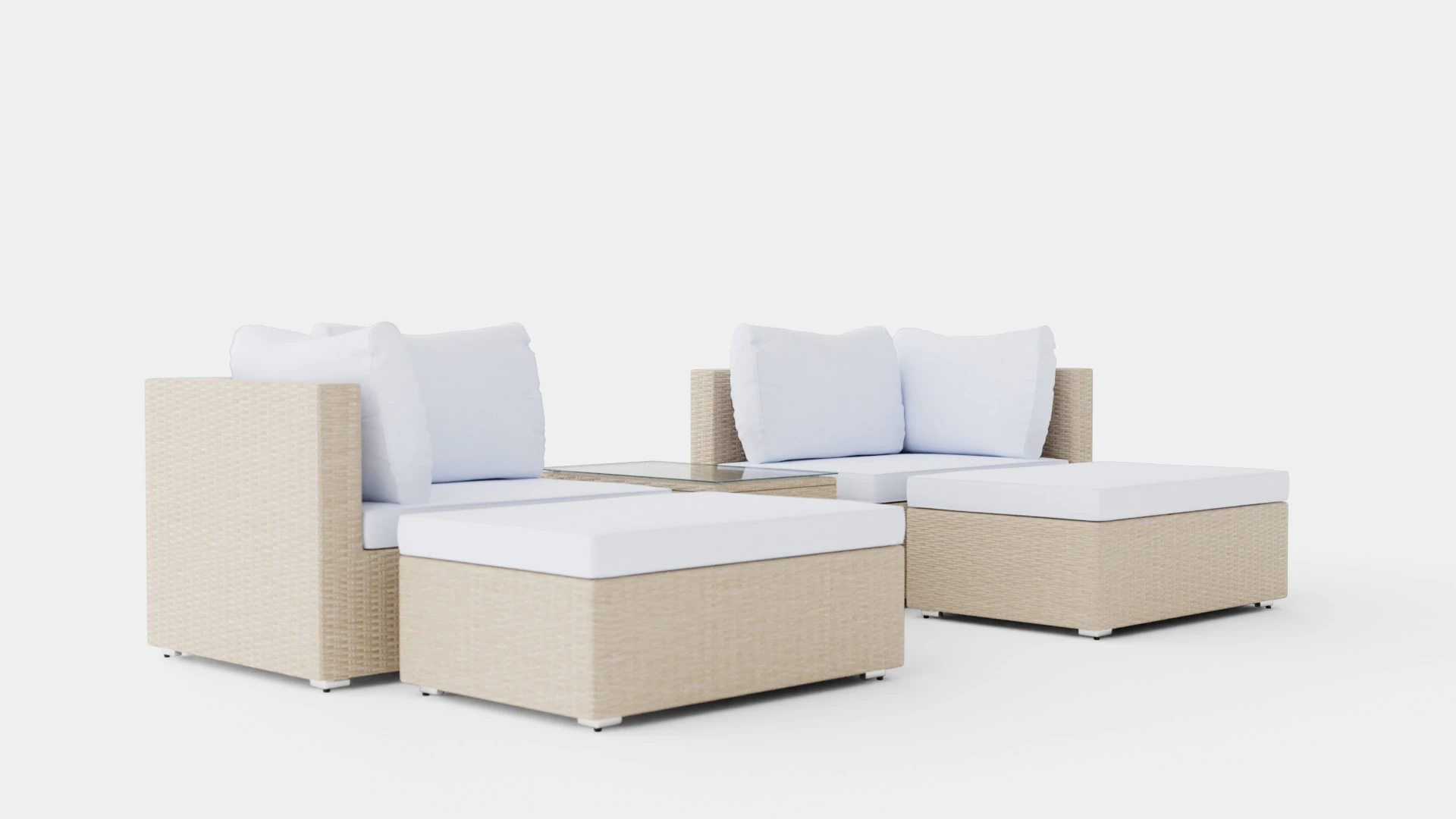 Mison Lounge Set 3D Model .c4d .max .obj .3ds .fbx .stl .blend 
