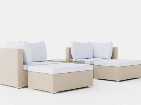 Mison Lounge Set 3D 모델