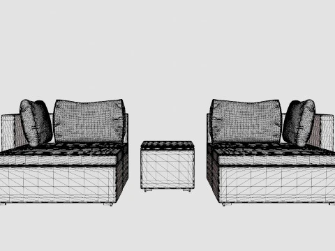 Mison Lounge Set 3D Model