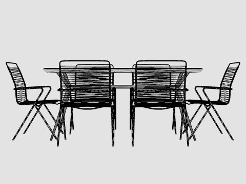 Modena Dining Set Modèle 3D