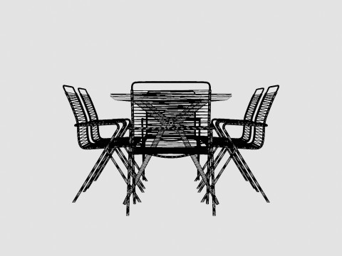 Modena Dining Set Modèle 3D