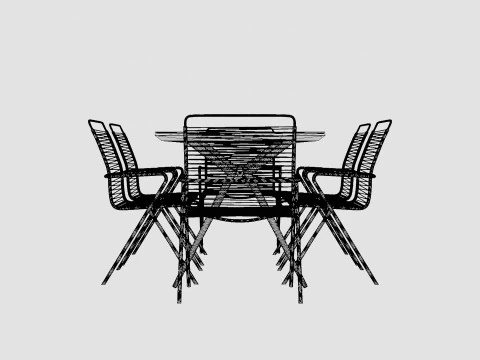 Set da pranzo modenese Modello 3D