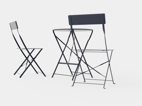Molly Cafe Set Grey 3D-Modell