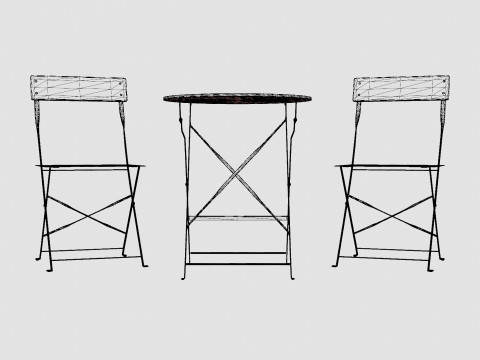 Molly Cafe Set Grey 3D-Modell